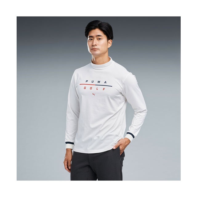 メンズ ゴルフ FOG ロゴ ハイネック 長袖 シャツ LOGO HIGHNECK L/S （Warm White）