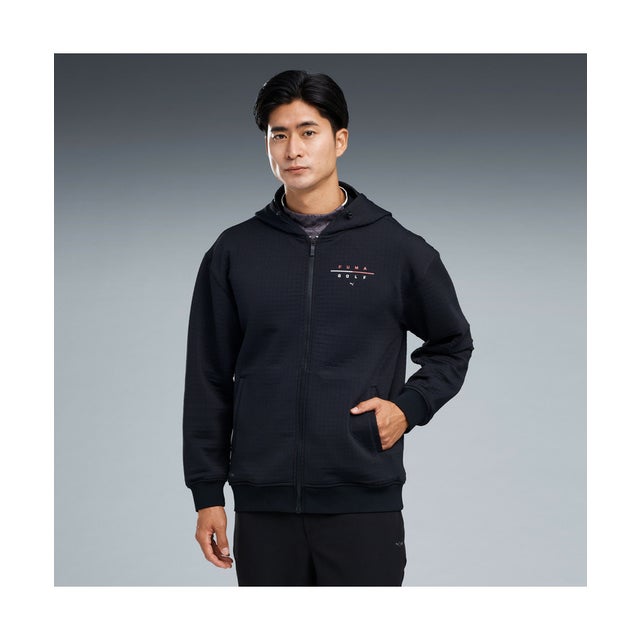 メンズ ゴルフ FOG ウォーム ジップ フーディ SWEAT ZIP HOODY JACKET （Black）