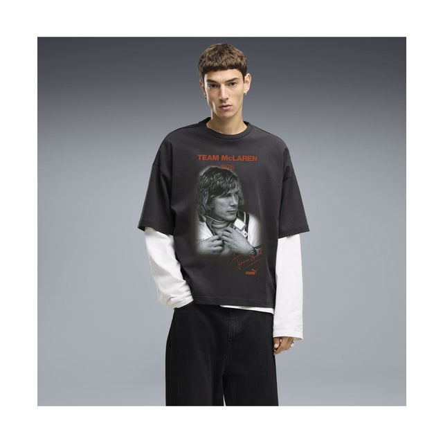 メンズ マクラーレン ジェームス ハント 半袖 Tシャツ 1 McLaren James Hunt Tee1 （Titan Black）