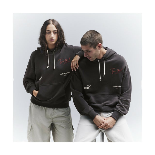 メンズ マクラーレン ジェームス ハント グラフィック フーディ McLaren James Hunt Hoodie （Titan Black）