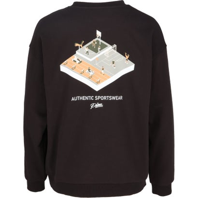 プーマ PUMA ESS ELEVATED MX グラフィッククルー メンズ トップス 長袖 トレーナー スウェット 吸水速乾 クルーネック リラックス （03 MEDIUMGRAYHEATHER）｜詳細画像