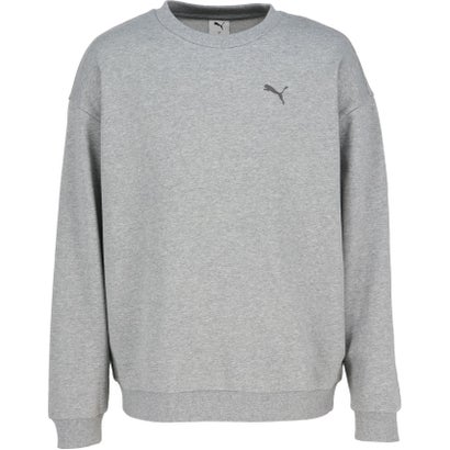 プーマ PUMA ESS ELEVATED MX グラフィッククルー メンズ トップス 長袖 トレーナー スウェット 吸水速乾 クルーネック リラックス （01 PUMABLACK）｜詳細画像