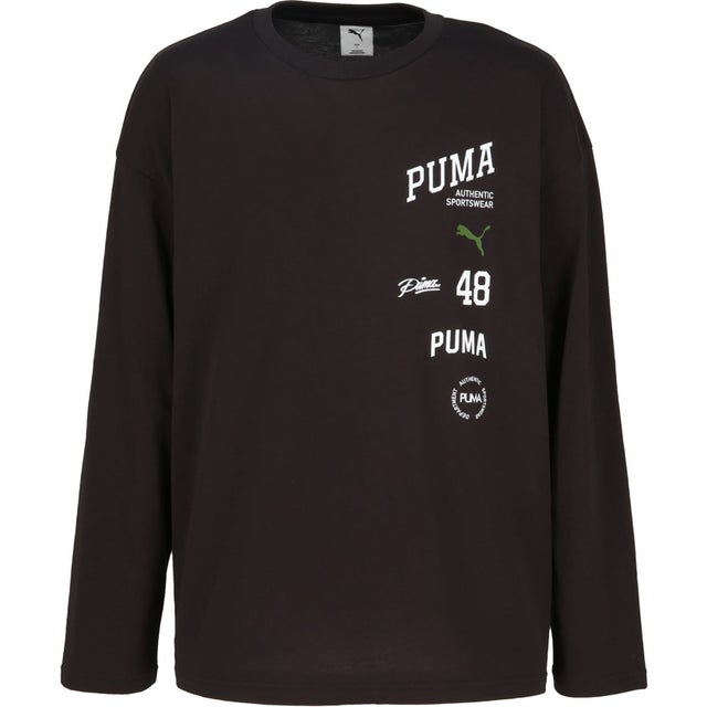 ESS ELEVATED MX ロゴ LS T シャツ  638526 （01 PUMABLACK）