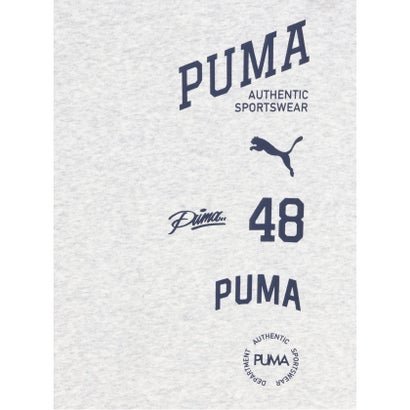 プーマ PUMA ESS ELEVATED MIX ロゴクルー メンズ トップス スウェット トレーナー 保温性 機能性 裏起毛仕様 秋 冬 オーバーサイズ （04 LIGHTGRAYHEATHER）｜詳細画像