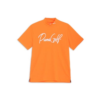 プーマ PUMA プーマ/メンズ/ゴルフ ストレッチカノコPGロゴモックネックS/S （RICKIE ORANGE）｜詳細画像