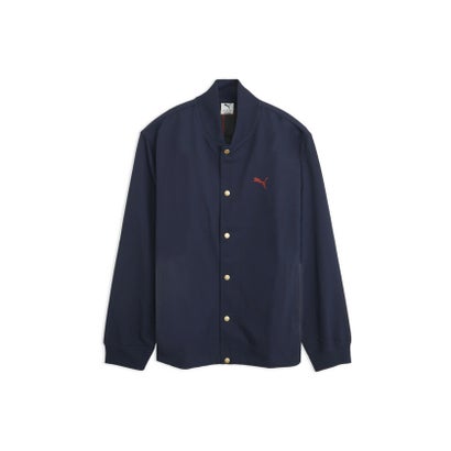 プーマ PUMA メンズ ESS ELEVATED タータン AOP ボンバー ジャケット ESS Elevated Tartan Jacket （PUMA Navy）｜詳細画像