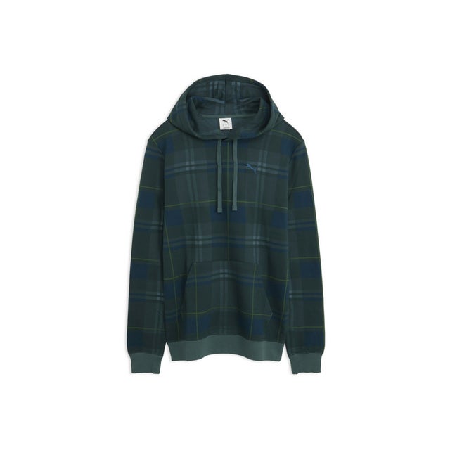 メンズ ESS ELEVATED タータン AOP フーディ ESS Elevated Tartan Hoodie （Herb Garden）