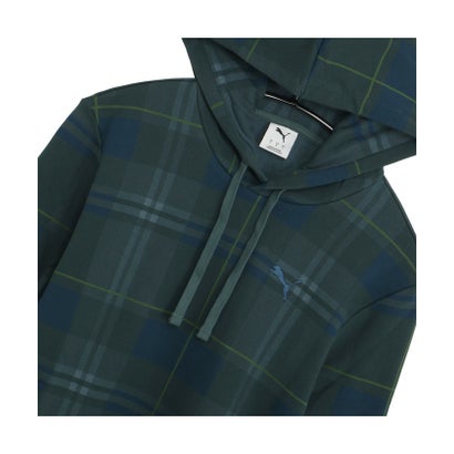 メンズ ESS ELEVATED タータン AOP フーディ ESS Elevated Tartan Hoodie （PUMA Navy）｜詳細画像