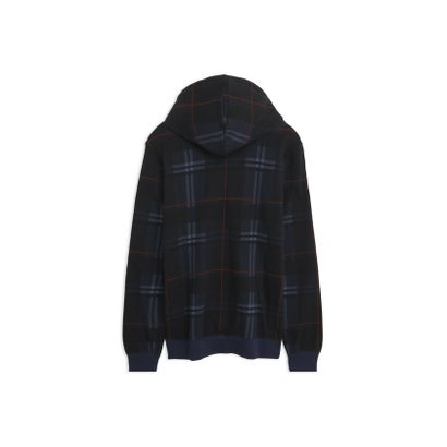 メンズ ESS ELEVATED タータン AOP フーディ ESS Elevated Tartan Hoodie （PUMA Navy）｜詳細画像