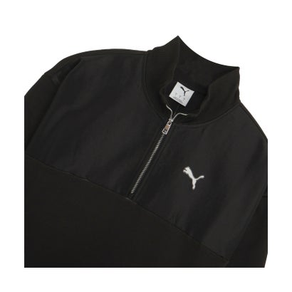 メンズ ESS エレベーテッド シャイン ハーフジップ スウェット 裏起毛 ESS ELEVATED SHINE Half Zip （White Glow Heather）｜詳細画像