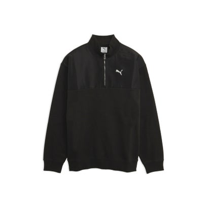 メンズ ESS エレベーテッド シャイン ハーフジップ スウェット 裏起毛 ESS ELEVATED SHINE Half Zip （White Glow Heather）｜詳細画像