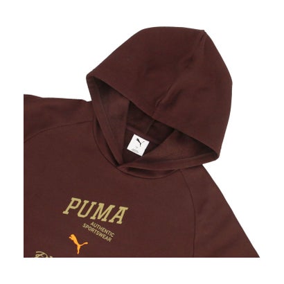 プーマ PUMA ESS ELEVATED MX ロゴフーディー メンズ トップス パーカー 保温性 機能性 裏起毛仕様 秋 冬 オーバーサイズシルエット （04 LIGHTGRAYHEATHER）｜詳細画像