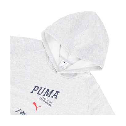 プーマ PUMA ESS ELEVATED MX ロゴフーディー メンズ トップス パーカー 保温性 機能性 裏起毛仕様 秋 冬 オーバーサイズシルエット （33 CHOCOLATEFONDUE）｜詳細画像