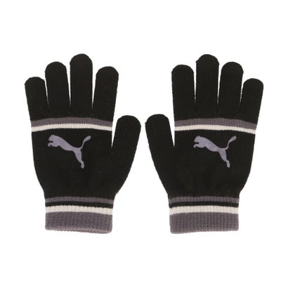 プーマ PUMA キャットロゴ マジックグローブ ユニセックス 手袋 ウォーマー 防寒 保温 アクセサリー 滑り止め加工 スポーツ観戦 通 （15 PUMABLACK-MOODYGRAY）｜詳細画像