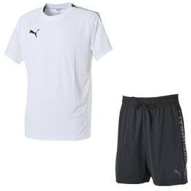 
         FUSSBAL HYBRIDシャツ半袖&ニットショーツ(ホワイト×ブラック)