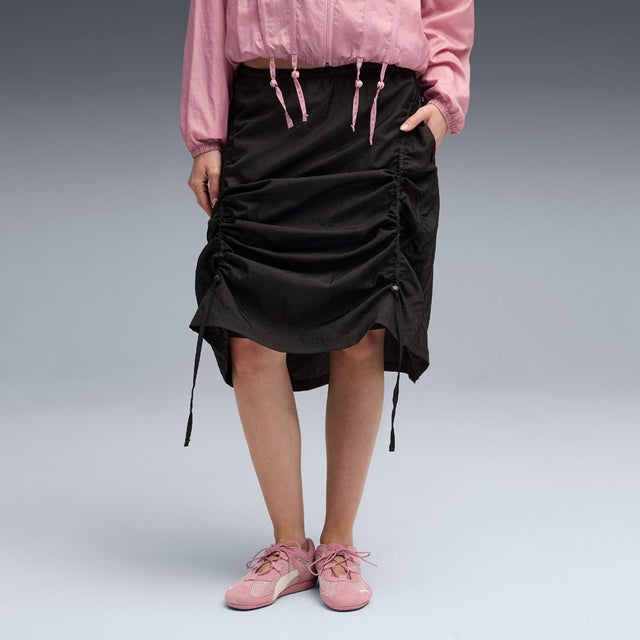 DARE TO ウーブン ミディ スカート（DARE TO WOVEN MIDI SKIRT） （Black）