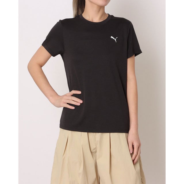 レディース 半袖機能Tシャツ W TAD ESS HEATHER Tシャツ_ 527331 （Black Heather）