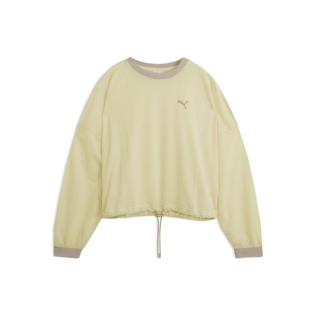 ウィメンズ ESS エレベーテッドメッシュ プルオーバー ESS ELEVATED MESH CREW （Buttercream）