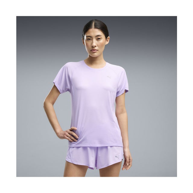 ウィメンズ ランニング ラン ヴェロシティ 半袖 Tシャツ RUN  VELOCITY TEE W (POLY) （Light Lavender）