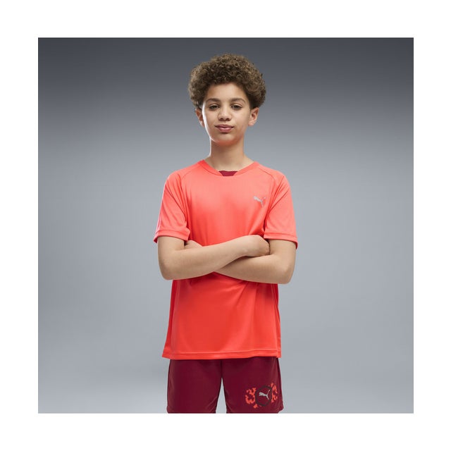 ボーイズ アクティブ スポーツ ポリ バック グラフィック Tシャツ B 120-160cm ACTIVE SPORTS Poly Tee （Ultra Red）