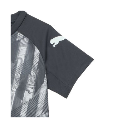 キッズ INDIVILIGA グラフィック 半袖 シャツ 120-160cm individualLIGA Graph Jer Jr （Sedate Gray-Ultra Red-Sugared Almond）｜詳細画像