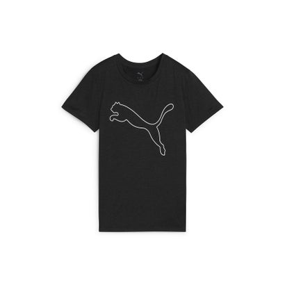 プーマ/レディス/W TAD ESS HEATHER LOGO Tシャツ （PUMA BLACK HEATHER）｜詳細画像