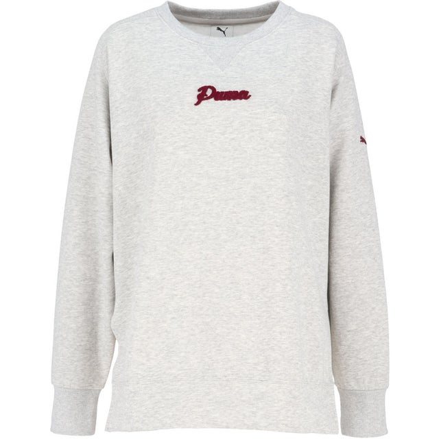 ESS ELEVATED MX クルー DK レディース スウェット トップス トレーナー リラックスフィット 吸水速乾 ソフトな肌触り （04 LIGHTGRAYHEATHER）