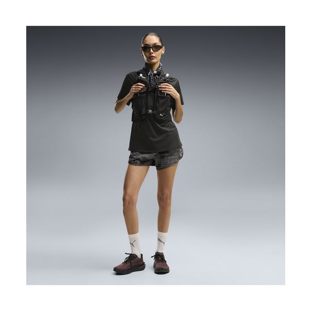 ウィメンズ ランニング ドリームラン 3 ブライトストライド AOP ショーツ W DRMRUN 3 BRIGHTSTRDE Short （Black）