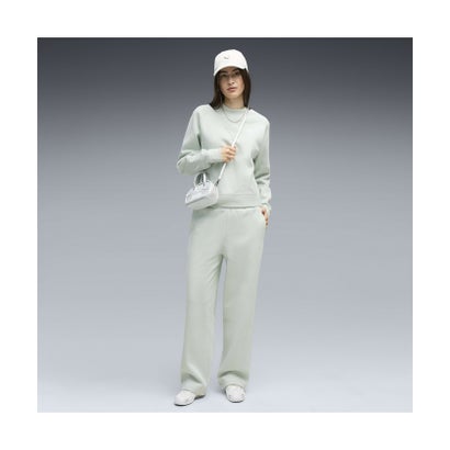 プーマ PUMA ウィメンズ ラウンジウェア コンフォート スウェットスーツ 上下セット Loungewear Standard Sweat Su （Chocolate Fondue）｜詳細画像