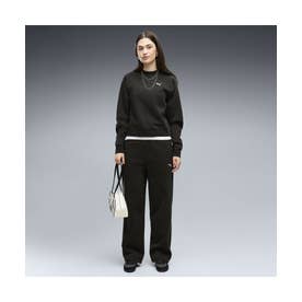 ウィメンズ ラウンジウェア コンフォート スウェットスーツ 上下セット Loungewear Standard Sweat Su （Black）