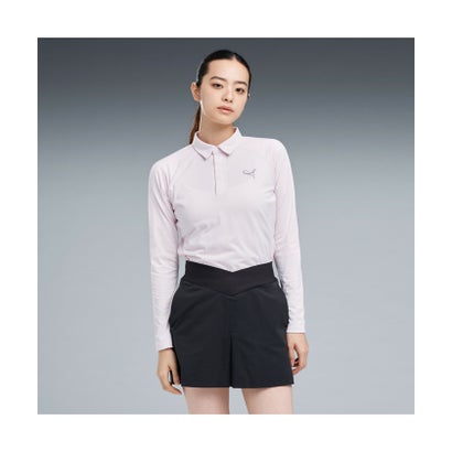 ウィメンズ ゴルフ CG ジク 長袖 ポロシャツ W POLO L/S （Mint Tea）｜詳細画像