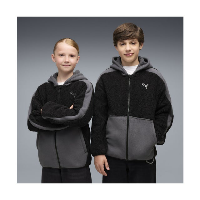 キッズ ESS エレベーテッド ウィンタライズド リラックスド フルジップ フーディ 120-160cm ESS Winterized Full-Zip （Black）