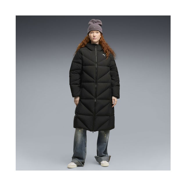 ウィメンズ フーデッド ダウン パッファー コート Hooded Down Puffer Coat W （Black）