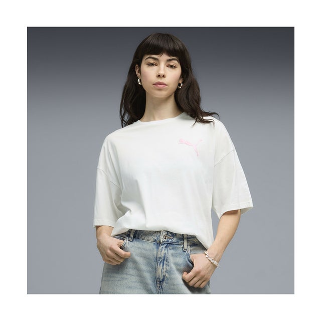 ウィメンズ グラフィックス バブル オーバーサイズド 半袖 Tシャツ GRAPHICS Tee （White）