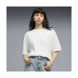 ウィメンズ グラフィックス バブル オーバーサイズド 半袖 Tシャツ GRAPHICS Tee （White）