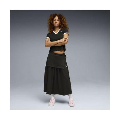 ウィメンズ T7 ミディ プリーツ スカート T7 Midi Pleated Skirt （Chocolate Brown）｜詳細画像