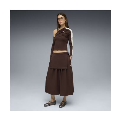 ウィメンズ T7 ミディ プリーツ スカート T7 Midi Pleated Skirt （Chocolate Brown）｜詳細画像