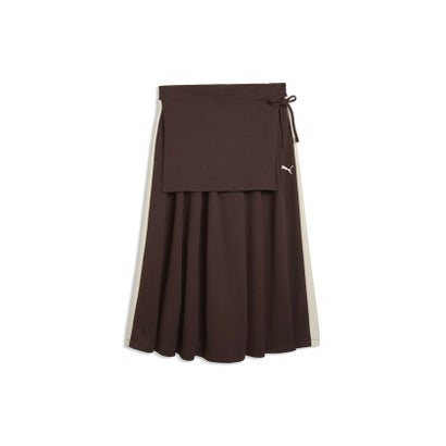 ウィメンズ T7 ミディ プリーツ スカート T7 Midi Pleated Skirt （Chocolate Brown）｜詳細画像