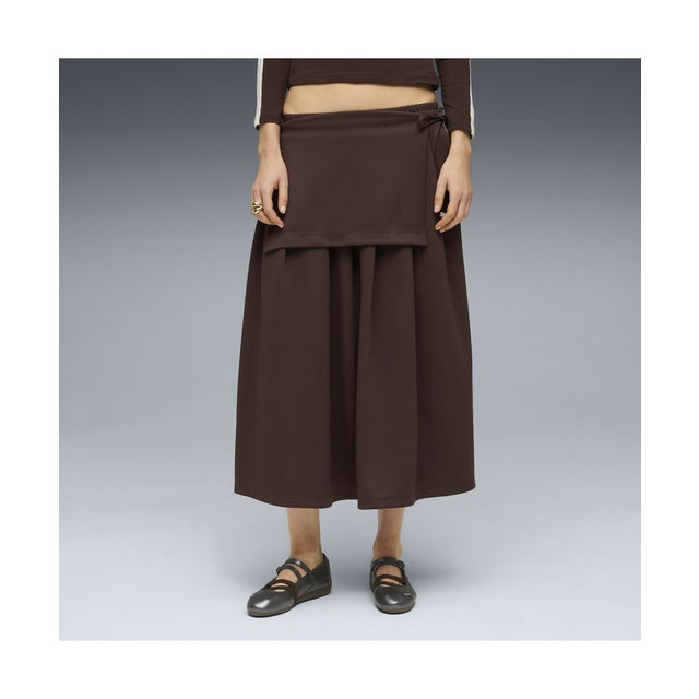 ウィメンズ T7 ミディ プリーツ スカート T7 Midi Pleated Skirt （Chocolate Brown）