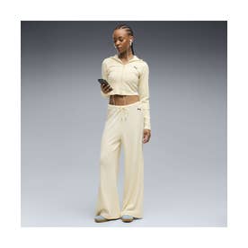 ウィメンズ ESS リブ ワイド ソフトタッチ パンツ OP ESS Ribbed Pants （Buttercream Heather）