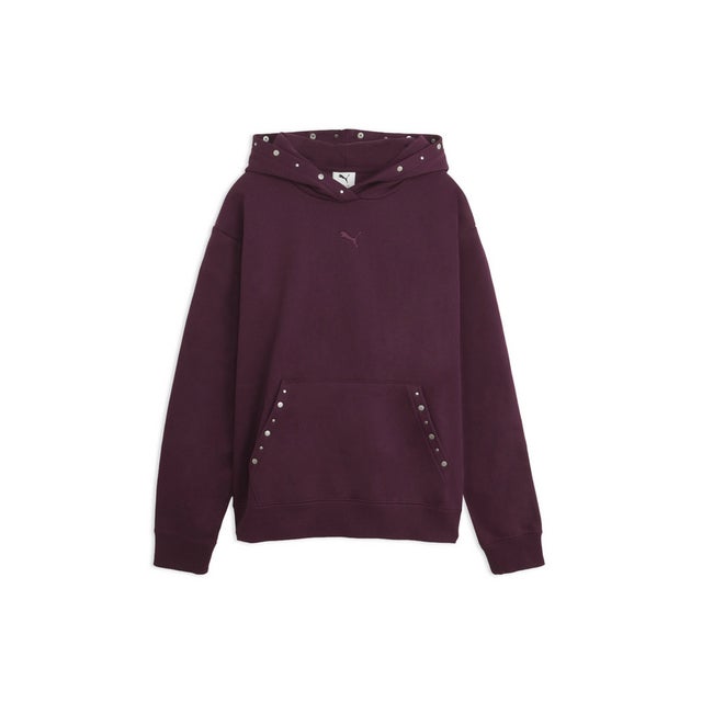 ウィメンズ ESS エレベーテッド スタッデッド フーディ FL ESS ELEVATED Studded Hoodie （Ruby Noir）