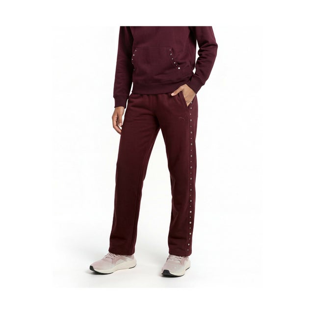ウィメンズ ESS エレベーテッド スタッデッド スウェットパンツ ESS Studded Sweatpants FL （Ruby Noir）