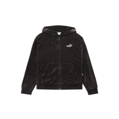ウィメンズ ベロア フルジップ フーディ VELOUR FZ HOODIE （Medium Gray Heather-Flat Medium Gray）｜詳細画像