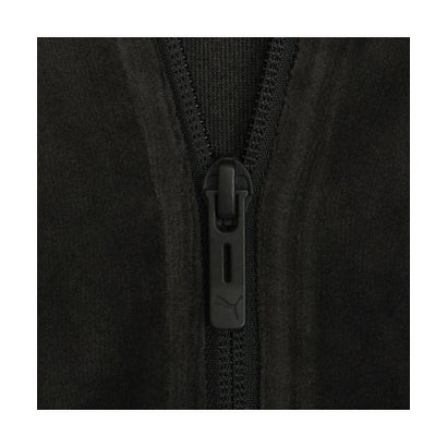 ウィメンズ ベロア フルジップ フーディ VELOUR FZ HOODIE （PUMA Black-PUMA Black）｜詳細画像