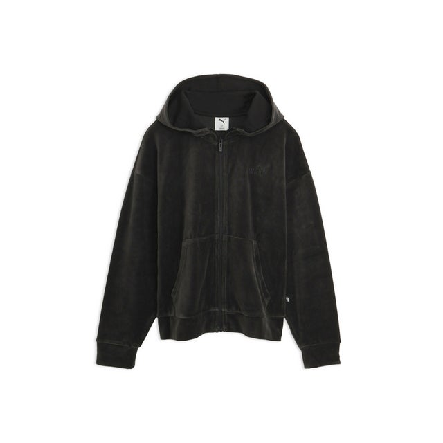 ウィメンズ ベロア フルジップ フーディ VELOUR FZ HOODIE （Black-Black）