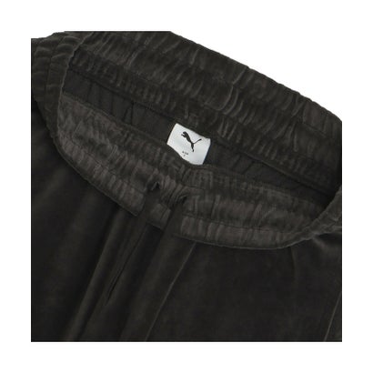 プーマ PUMA ウィメンズ ベロア ストレート パンツ VELOUR STRAIGHT PANTS （Medium Gray Heather-Flat Medium Gray）｜詳細画像