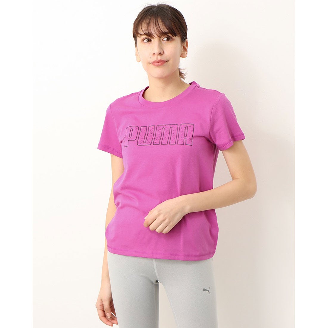 プーマ 60％OFF PUMA レディース 半袖機能Tシャツ STARDUST 高級感 ピンク SS CRYSTALLINE Tシャツ_ 521984