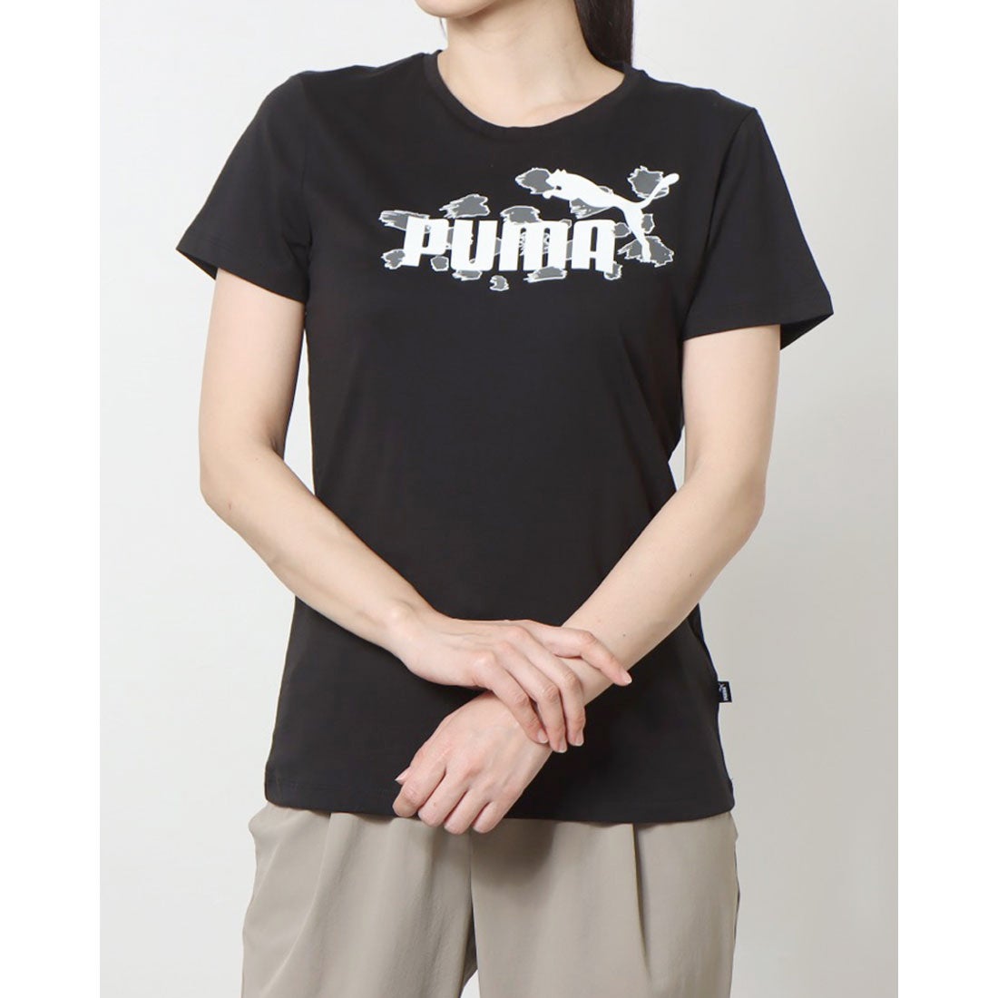 レア　レディーガガ　ステファニージャーマノッタ　半袖tシャツ フランス製 プーマ PUMA レディース 半袖Tシャツ ESS+ ANIMAL Tシャツ_ 675634