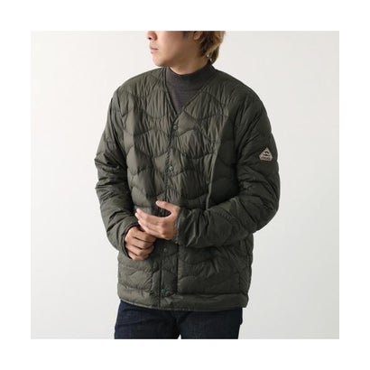 PYRENEX ダウンジャケット HANDY ナイロン Vネック （3170/DEEP-KHAKI/カーキ）｜詳細画像