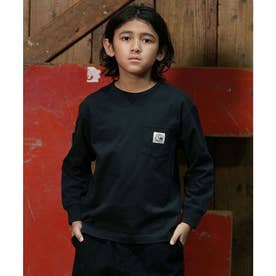 長袖 Tシャツ ロンT キッズ 子供 バックプリント （BLK）